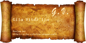 Gila Vitália névjegykártya